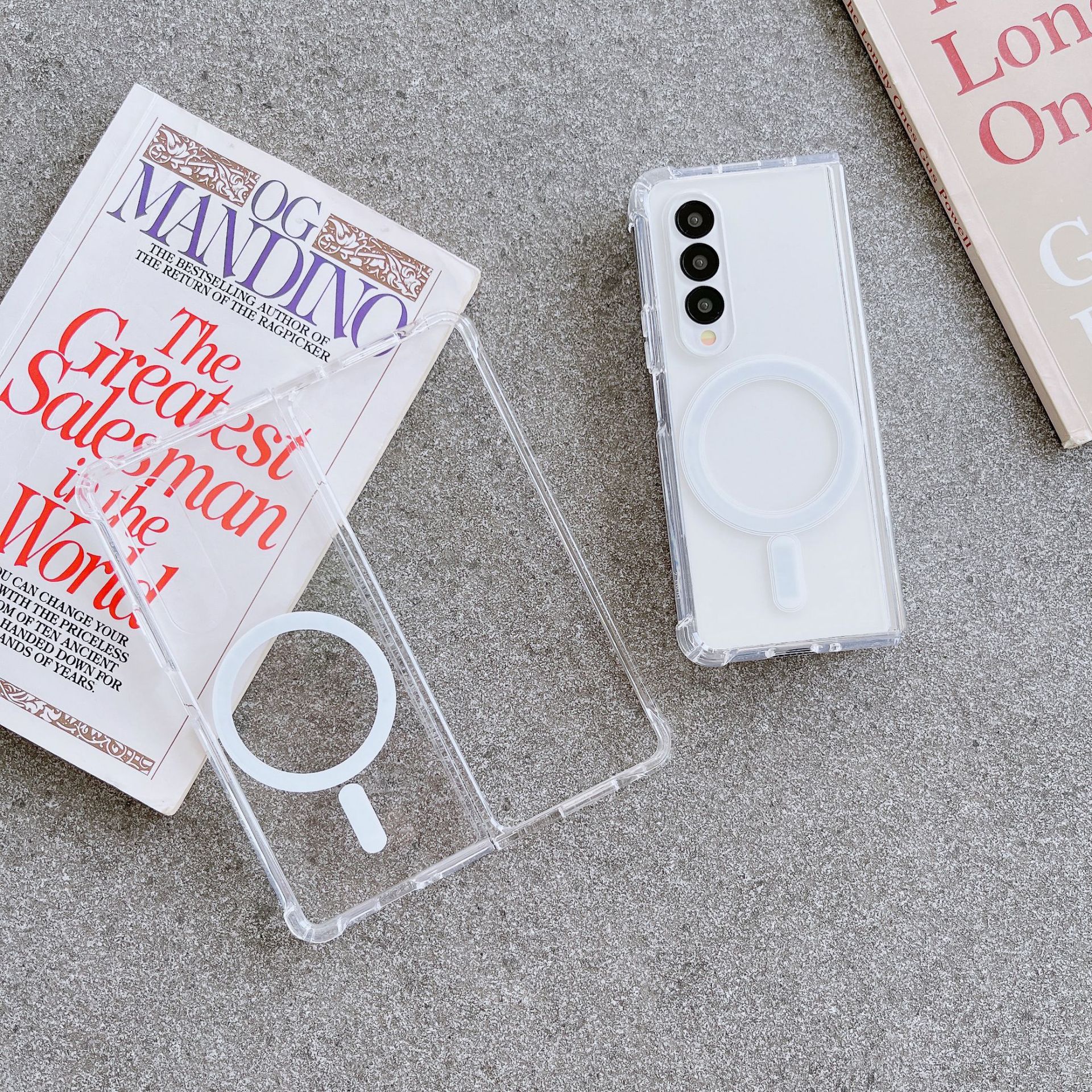 Magnetic Shockproof Acrylic Phone Case For Samsung Fold Series_voghion.com