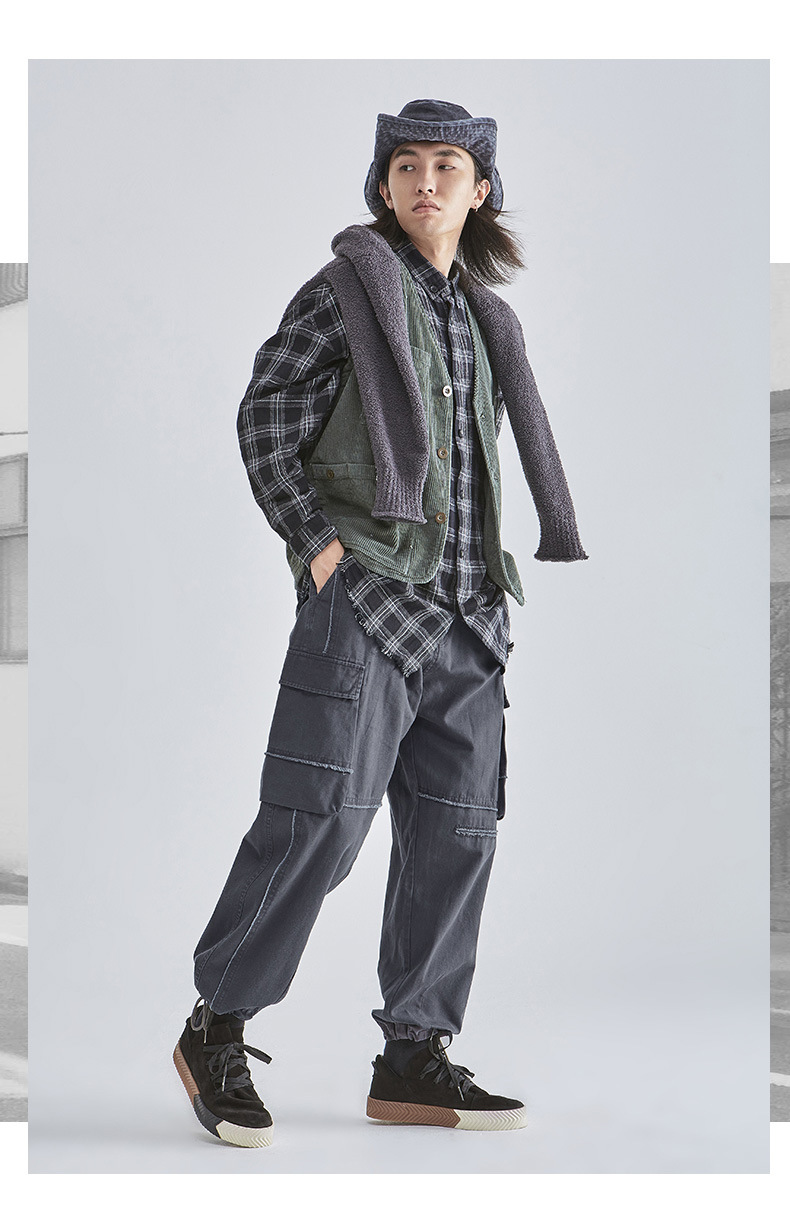 Herrenbekleidung Herrenmode Modemarke Overalls Herren Herbst Neue Herrenbekleidung Hosen Stone Mill Lose Freizeithose Herren_voghion.com