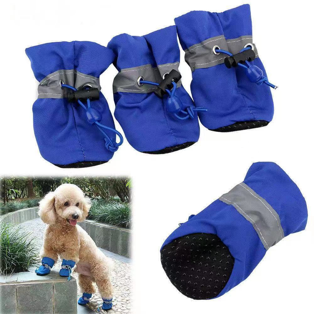 Zapatos de perro pequeño perro Cuatro Estaciones transpirable suave suela zapatos oso de peluche PET antideslizante cubierta de la cubierta del pie