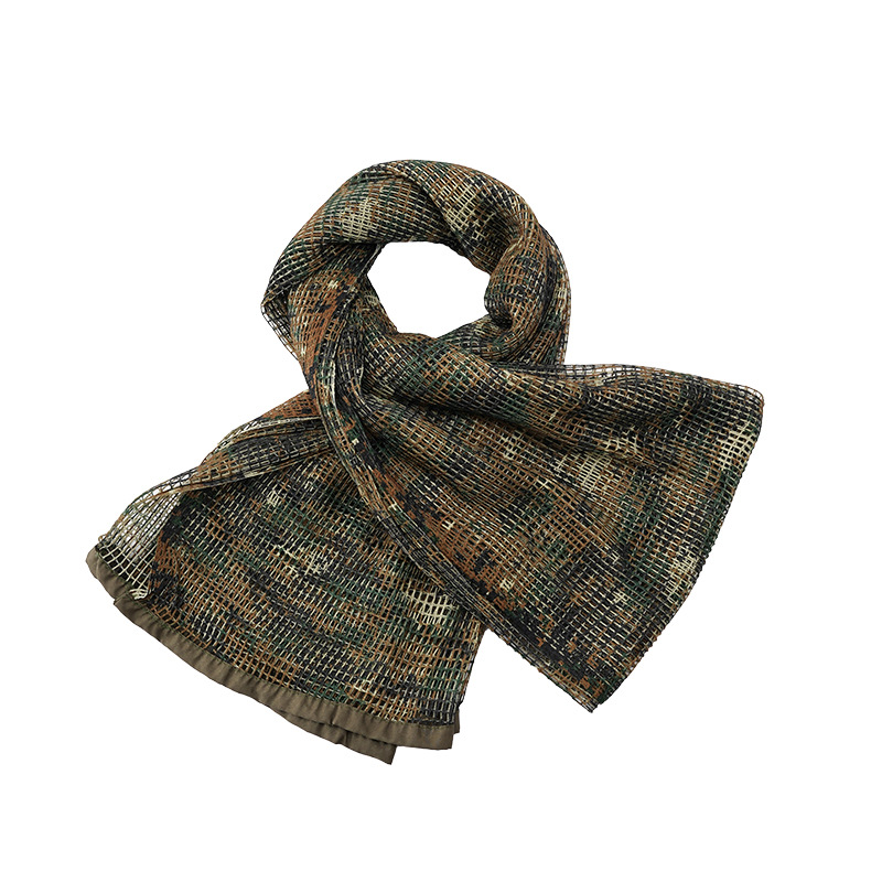 Sniper jungle camuflaje escondido bufandas tácticas transpirables largas bufandas de cuello del desierto velo turbante multipropósito