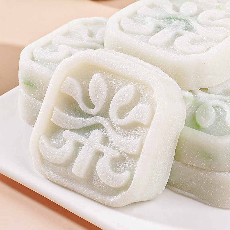 Matcha Longjing Ice-Skin Cake, Glutinous Rice Pastry, Bursting Filling, Essential for Breakfast, Afternoon Tea, Casual Snacks, Wholesale
