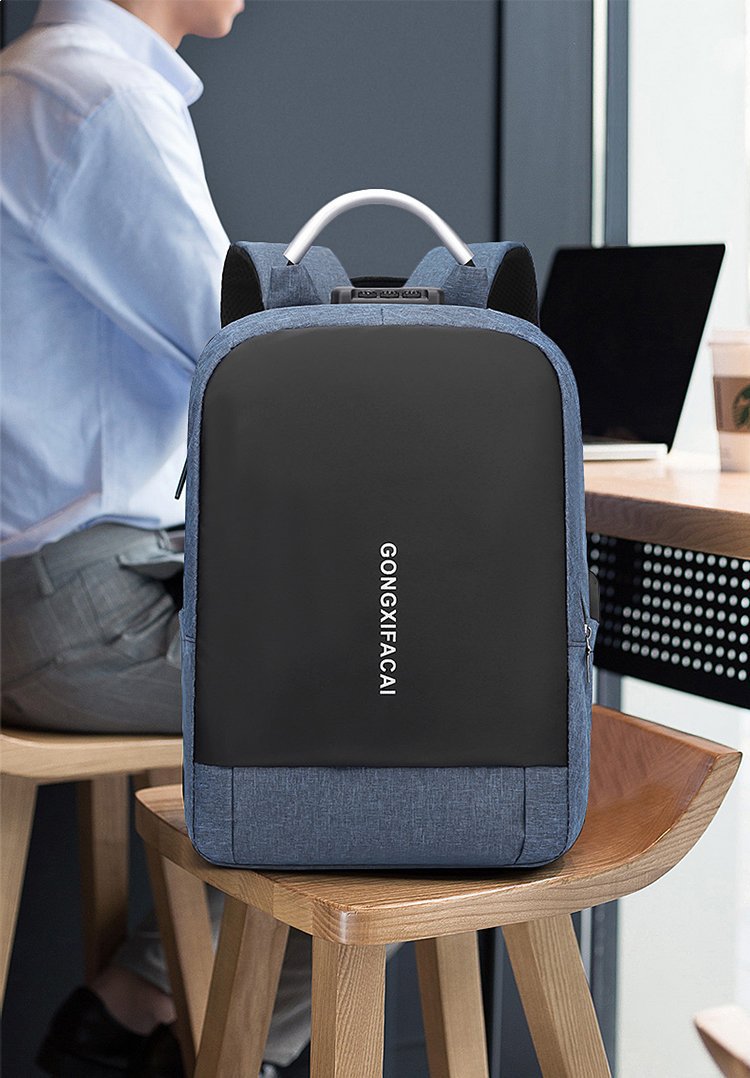 Backpack with large capacity and high-end feel, men's high-end feel, laptop bag, casual business travel bag undefined