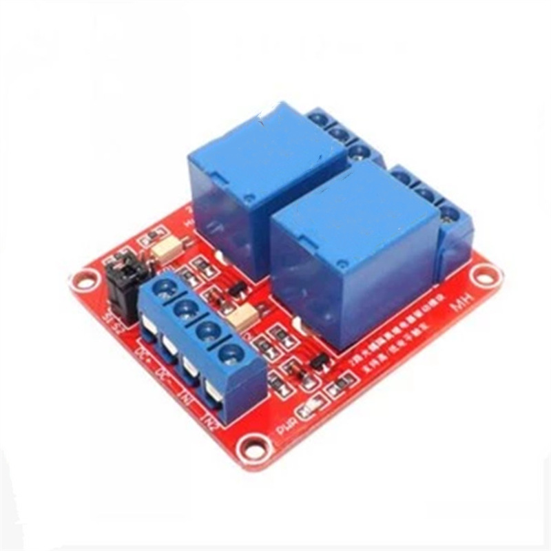 2路继电器模块带光耦隔离 支持高低电平触发 5V 9V 12V 24V电子
