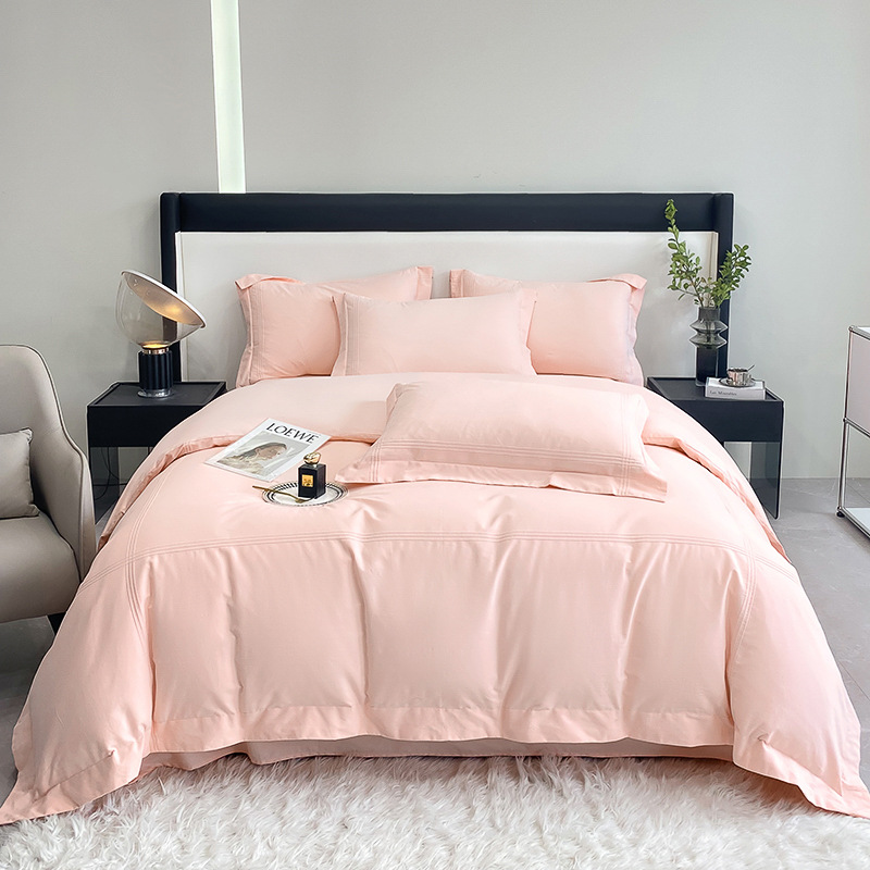 轻奢高级感160s长绒棉四件套全棉纯棉100床单被套床笠4床上用品三