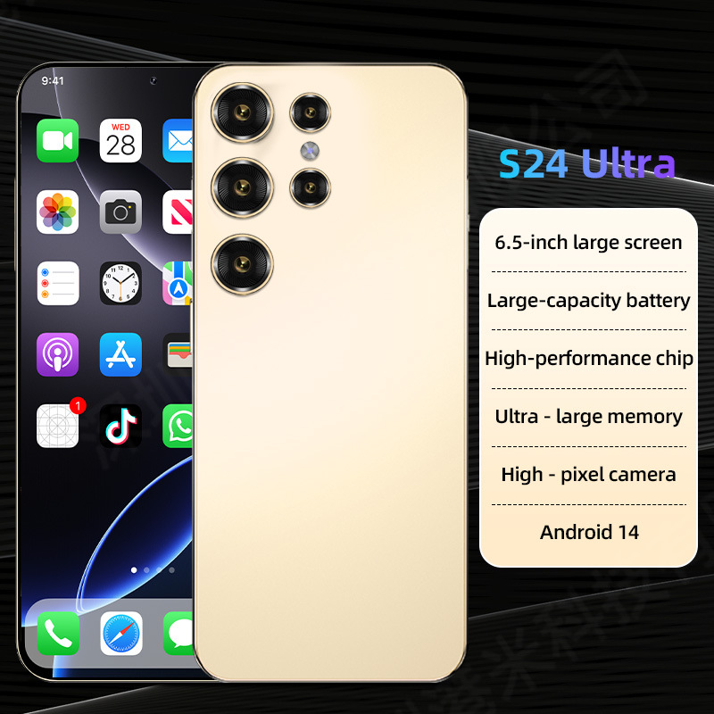 Cross-Border 2025 Smartphone S24Ultra Android Phone Brand New Unopened Factory Wholesale Price Aliexpress Explosion