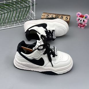 Children's Student Casual Sneakers for Boys and Girls Leather Waterproof 2025 New Medium and Large Kidsren's Campus Sports Kidsren's Shoes