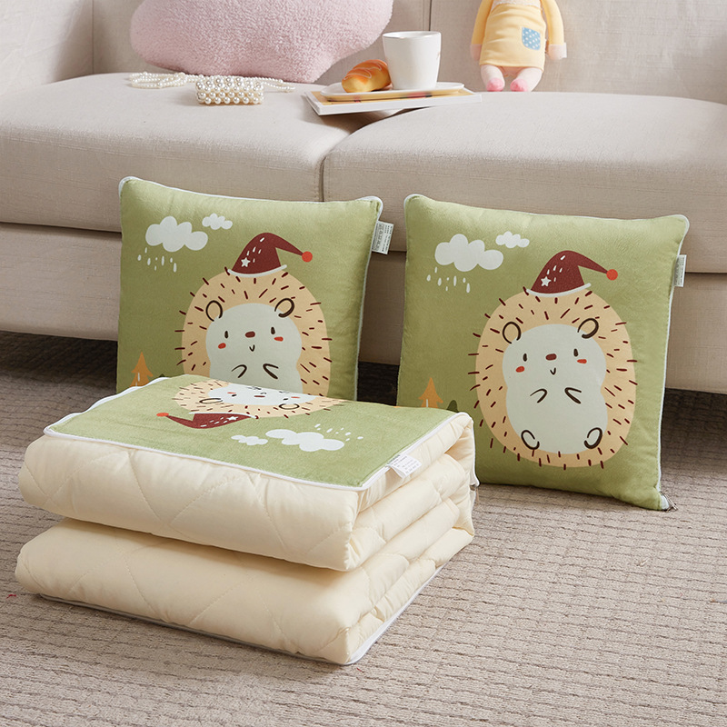 라이트 그린(파비 고슴도치) 체크무늬 퀼트