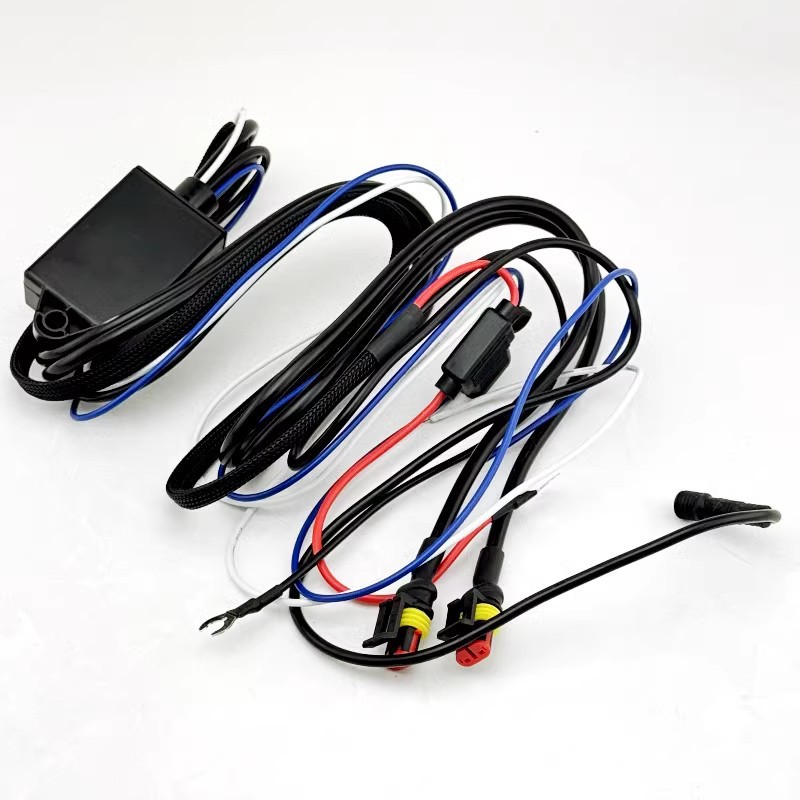 Motorcycle Led Spotlight Switch, Dual Spotlight Wiring Harness, Car Modification Relay, Wireless Remote Control Flash Cable