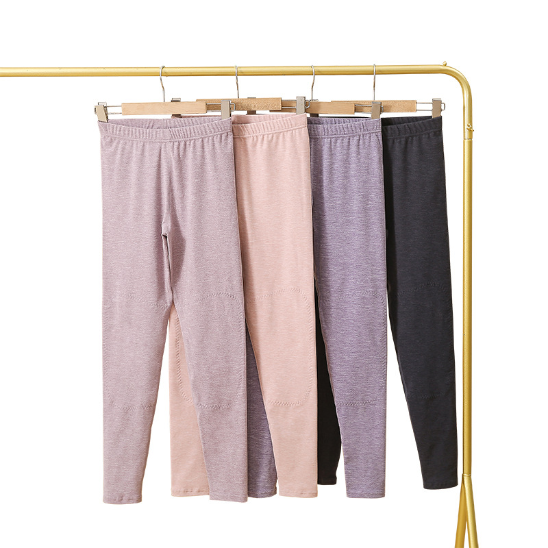 Autumn and winter new German velvet long Johns women wear elastic high-waisted women's bottom thermal pants women's kneepad double-sided wool