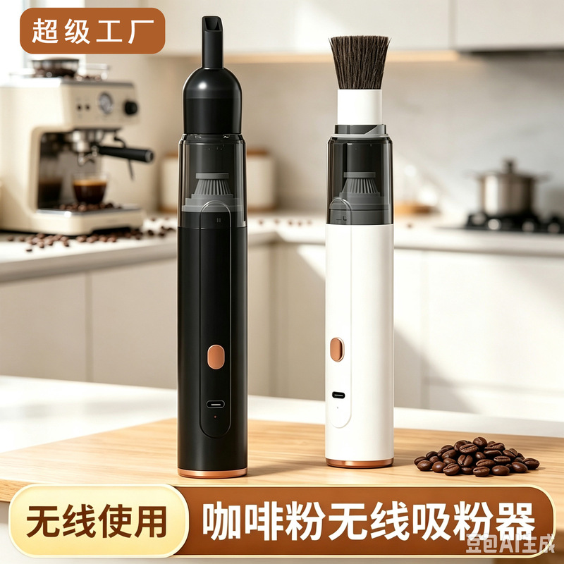 Cross-border coffee powder vacuum cleaner, desktop dust cleaner, small vacuum cleaner for crevices, ash, and dust on bar counters Cross-border coffee powder vacuum cleaner, desktop dust cleaner, small vacuum cleaner for crevices, ash, and dust on bar counters