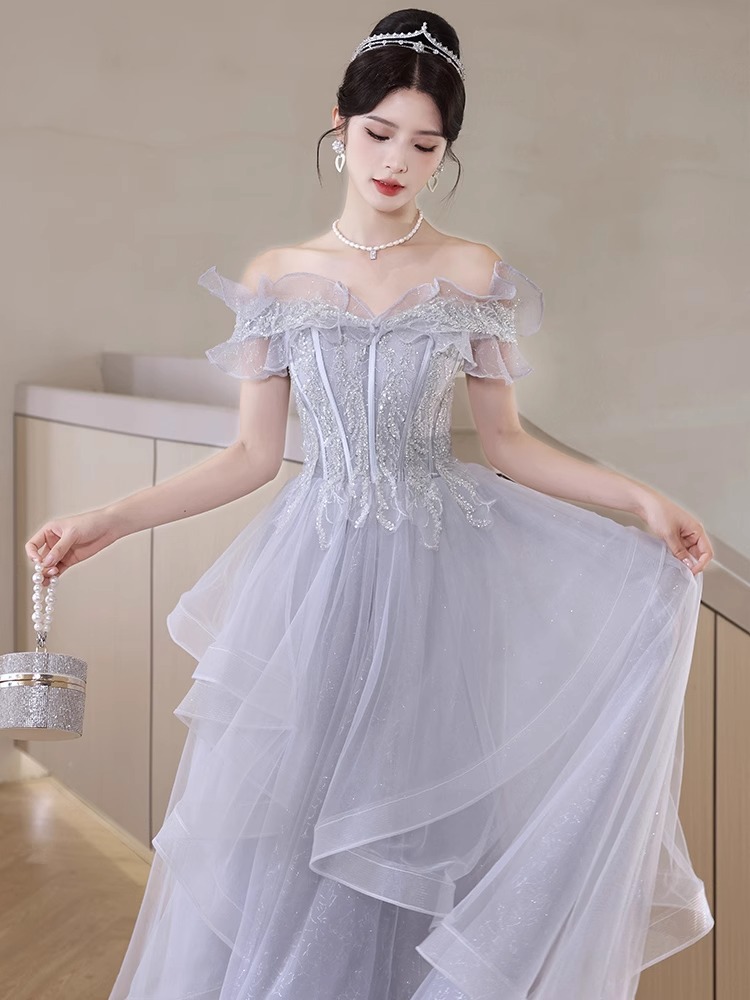 Đầm dạ hội một vai ôm body, phong cách sang trọng và tinh tế — Màu như hình chi tiết 3