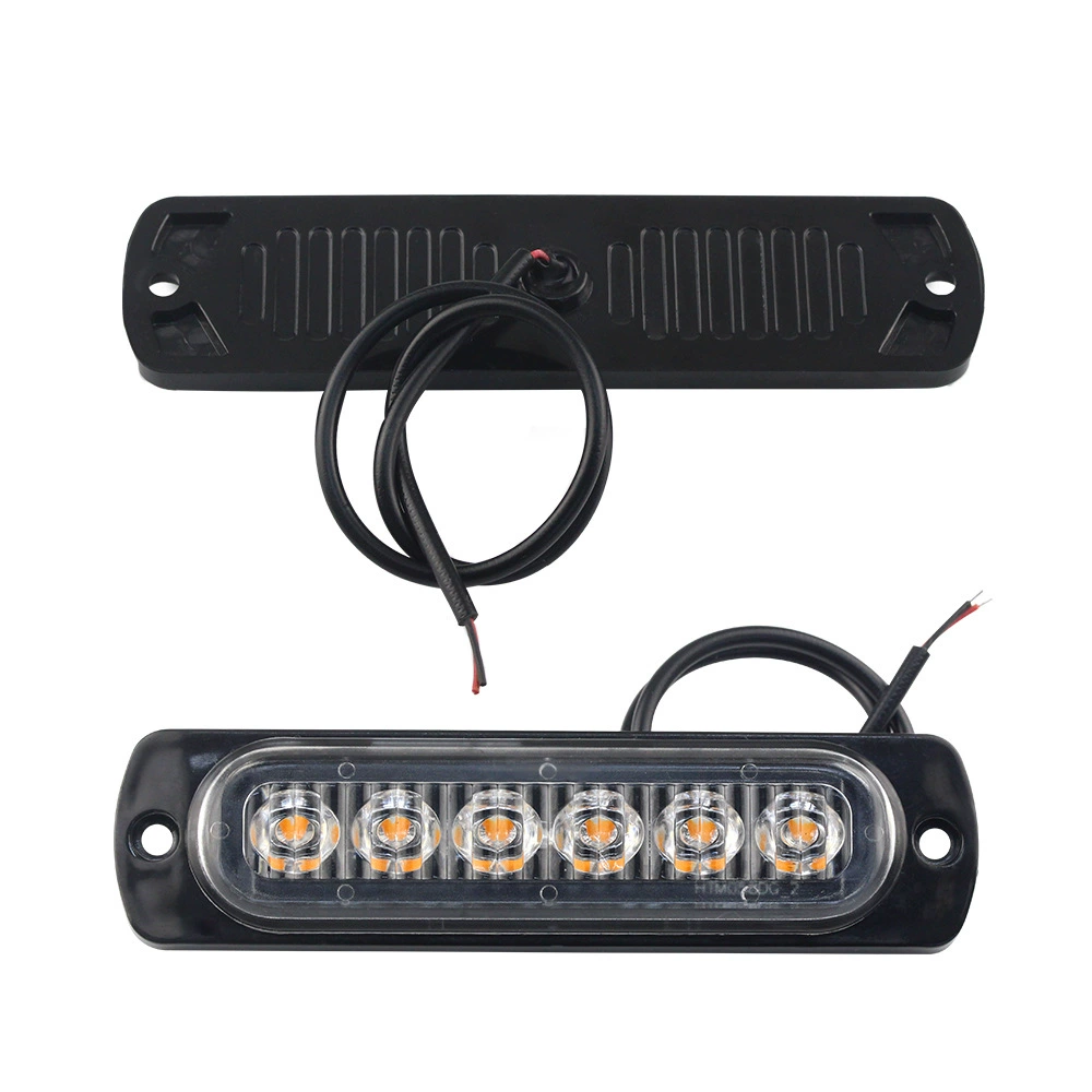 Six-LED long strip side lights, constant-on 12-24V, truck warning light, position light, taillight, amusement park toy light