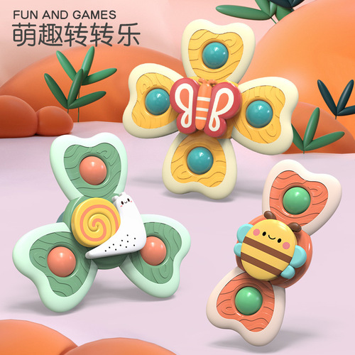 Baby spinner children's table feeding suction cup top baby teething rattle early education toys early education toys