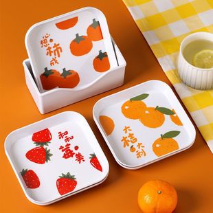 Bone Spitting Dish Home Dining Table Garbage Bone Slag Plate Dining Dish Desktop Creative Cute Accessible Luxury Fruit Trumpet Weidong