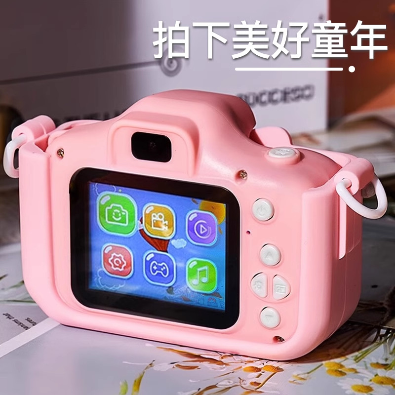 Los juguetes de dibujos animados de la cámara para niños pueden tomar fotos y videos, cámaras digitales, cámaras duales, escuchar música, regalos para estudiantes