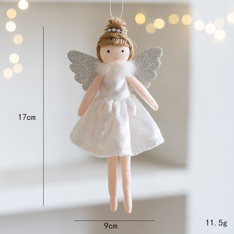国境を越えた新製品クリスマス装飾高級ベルベットの足の女の子天使のペンダントクリスマスプレゼント|undefined