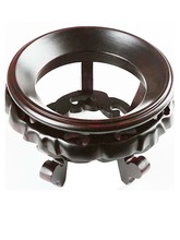 天然葫芦水晶球底座实木质摆件底托花盆底坐篮球摆架塑料乔迁同学