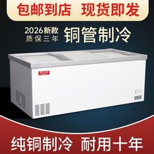 超市冰柜商用冷链大容量欧式深体岛柜卧式冰箱冷冻保鲜展示雪糕柜