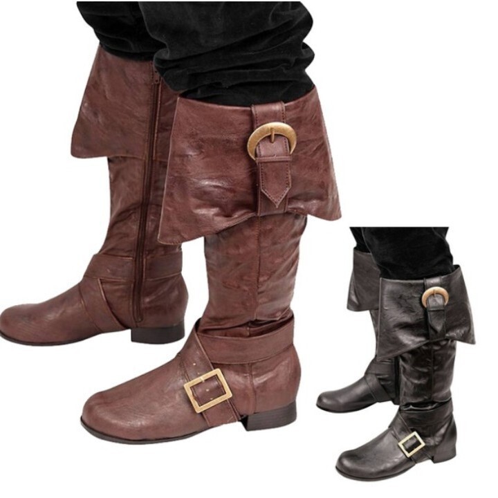 WISH Amazon 2021 Autumn and Winter Belt Buckle Motorcycle Boots Large Size High Boots Low Heel Women's Boots Foreign Trade Cross-Border