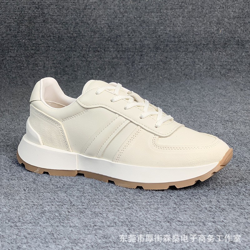 non-slip casual sneakers with shoelaces platform