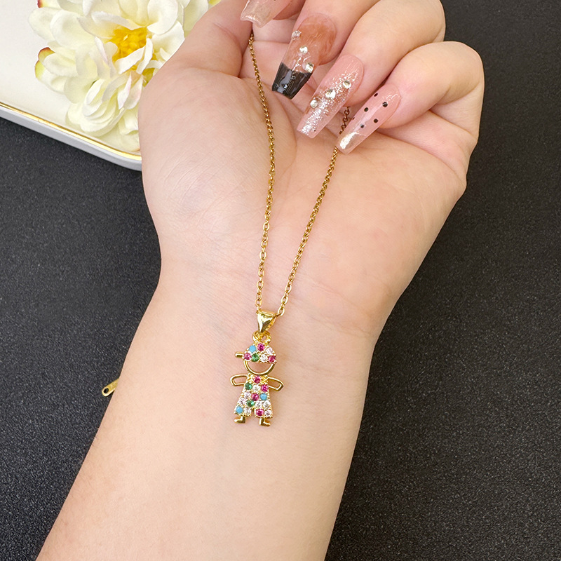 Vietnam Shajin nuevo estilo nicho diseño de personalidad con incrustaciones de diamantes collar de villano aretes joyas que no se desvanece durante mucho tiempo