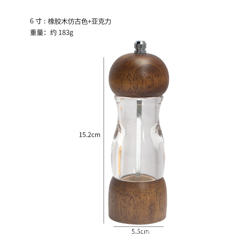 Camping al aire libre manual pimienta botella de molienda de pimienta restaurante occidental bistec botella de pimienta harina rápida de cocina molienda de pimienta