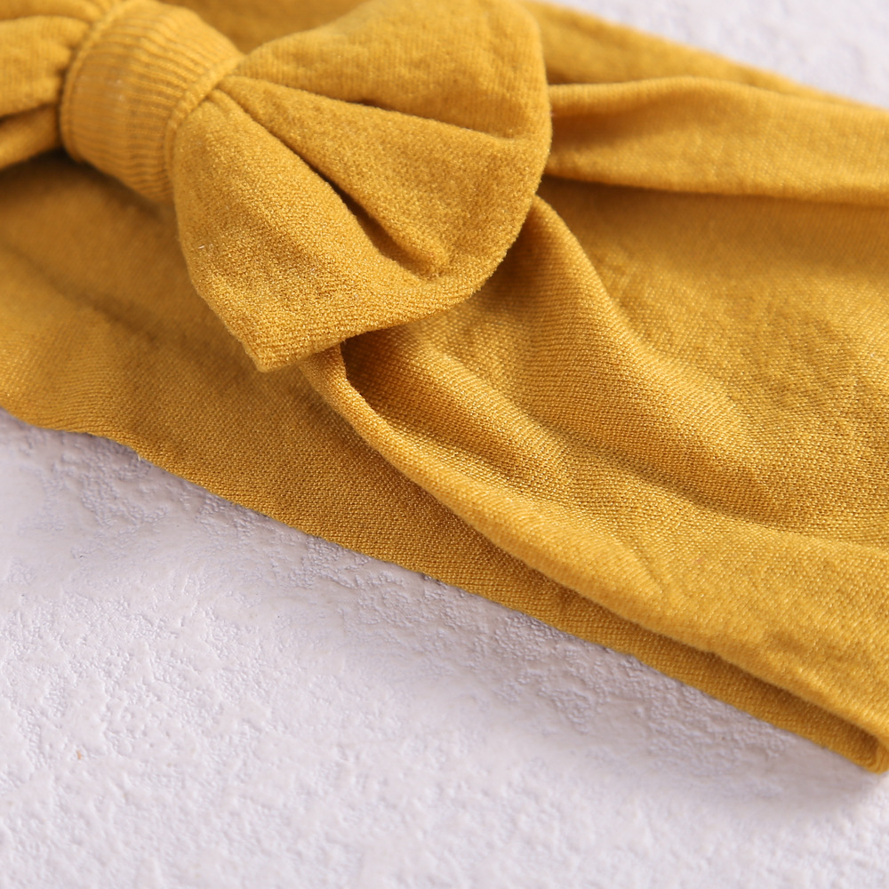 European and American cross-border new children's hair accessories baby bow headband baby care door nylon hair band wholesale_voghion.com