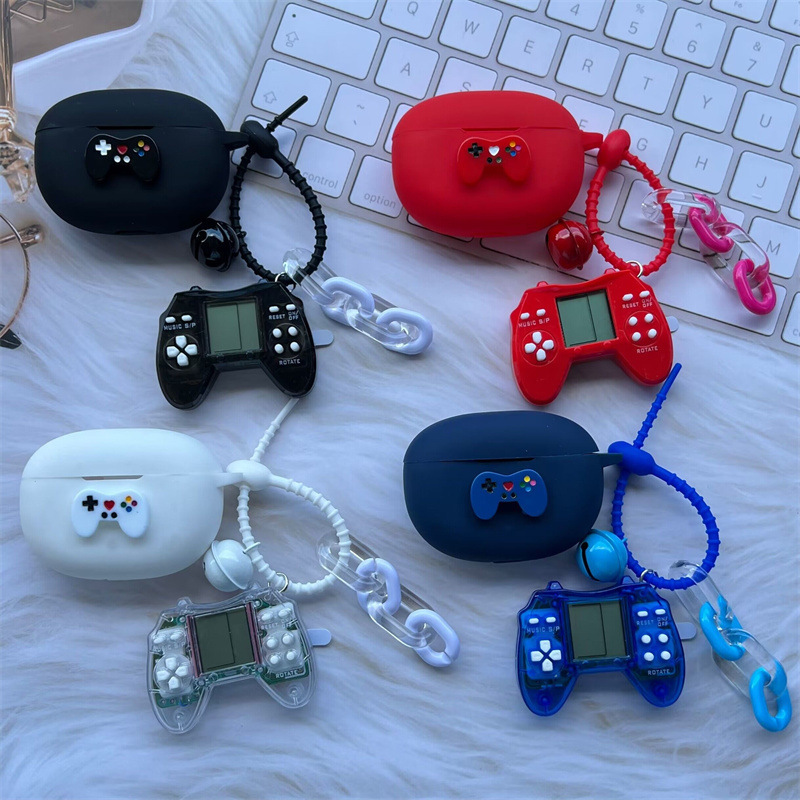 Suitable for Realme Buds Air5 Wireless T100 Bluetooth Headset Protective Cover Cartoon Game Console 6Pro