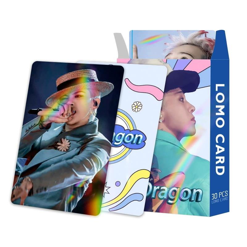 Лазерная флэш-карта G-Dragon GD двусторонняя фотокарточка LOMO карта в коробке цветной печатной фото-карты фан поддержка инс карта