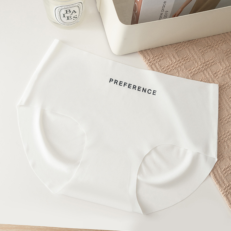 Seda de hielo que no deja marcas señoras cintura media algodón puro antibacteriano entrepierna nude niña estilo deportivo simple yoga mujeres pantalones triangulares internos