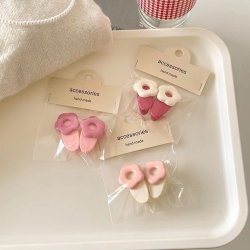 Pink sweet little hairpin side clip female side cute hairpin girl heart duckbill bb clip bangs clip headdress