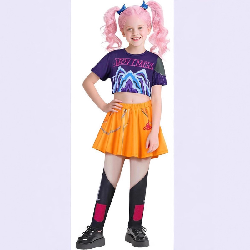 跨境K-POP猎魔女团cos服鲁米佐依米拉恶魔猎人万圣节演出服装装扮|undefined