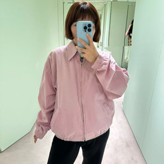 秋冬新款P家字母刺绣徽标百搭显瘦拉链翻领休闲长袖夹克外套