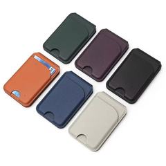 マグセーフ金属回転軸ブラケット革携帯電話マグネットカードクリップマグネットカードセットカードケース