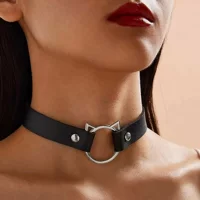 AliExpress Amazon Горячая продажа PU кожаный ошейник панк ожерелье мода на шею ключицы аксессуары