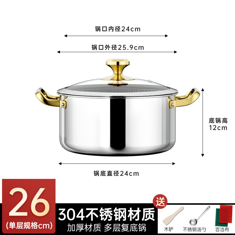 26cm olla antiadherente (con tapa)