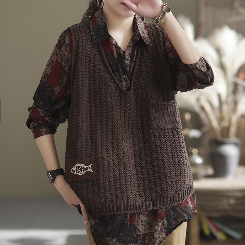 Chaleco de las mujeres de punto Chaleco de las mujeres ropa de primavera 2024 nuevo popular estilo Chanel suéter estilo occidental Chaleco corto image 5