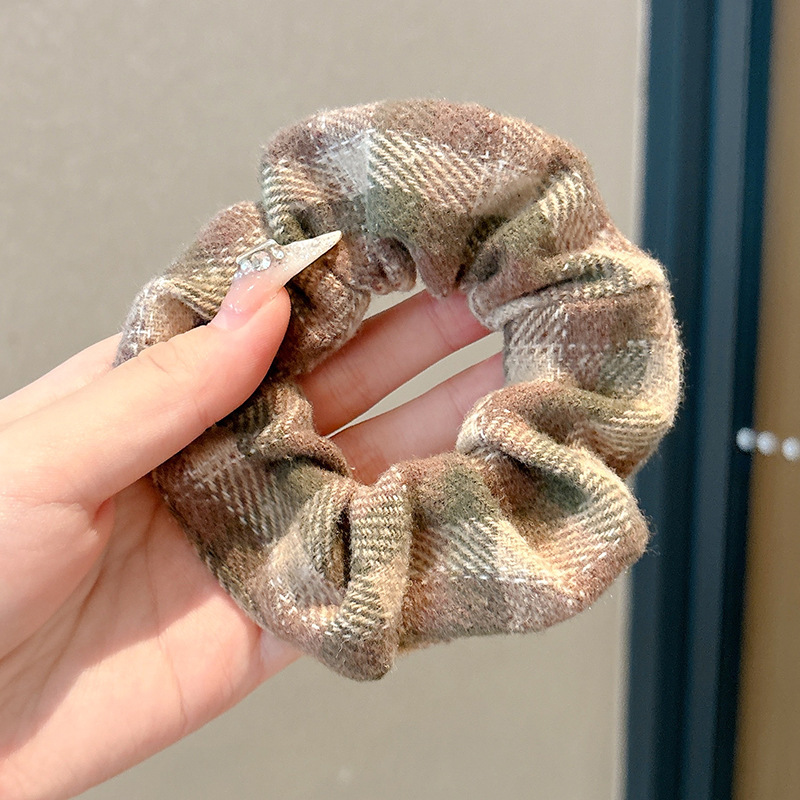 Anillo de cabello de intestino grande coreano para mujeres de alto nivel toallas cuadradas cuerdas de cabello de alta elasticidad y elásticas duraderas flojas flojas