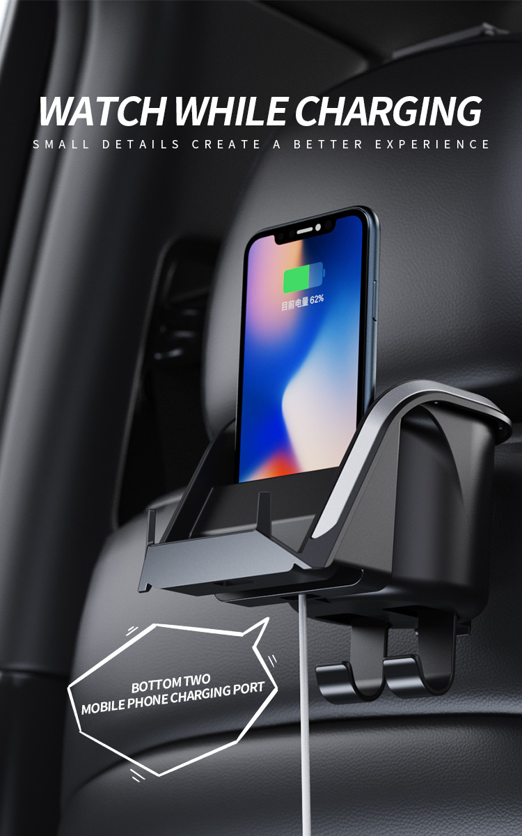 Cross-border car rear seat water cup holder car multifunctional hook car beverage holder car seat mobile phone holder