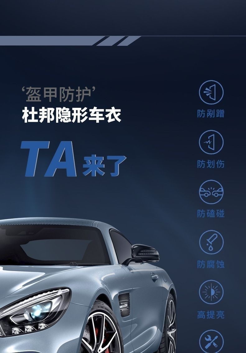 DuPont Invisible Car Wrap, Car Full Paint Protection Film, Imported TPU Transparent Wholesale, Aromatic Electronic Warranty