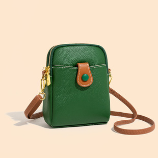 Genuine Leather Mobile Phone Bag for Women 2024 New Fashion Cross-Body Small Bag First Layer Cowhide Coin Purse Niche Women's Bag Wholesale