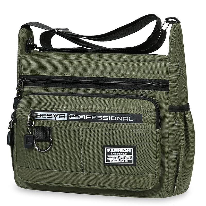 Five-layer multi-layer men's messenger bag large capacity multi-pocket Business Bag Men's shoulder bag waterproof wear-resistant backpack