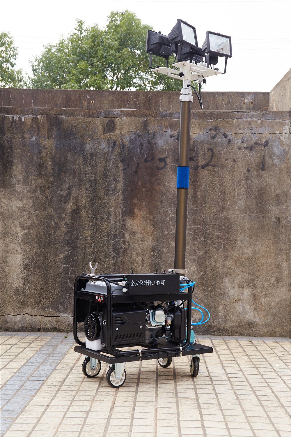 大泽动力5KW移动泛光灯汽油发电机TO6500ET-Z