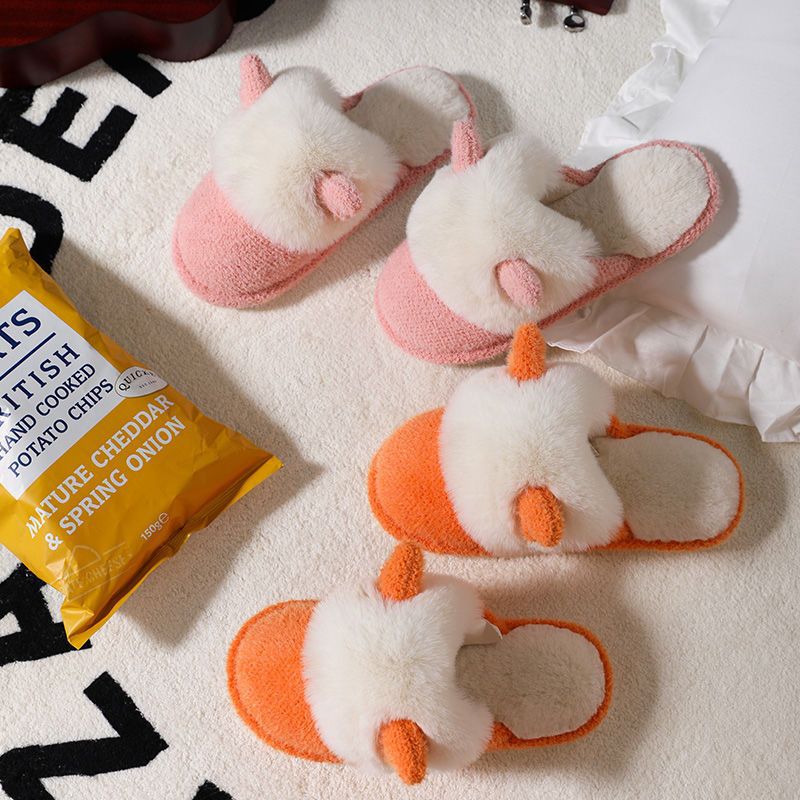 Femme velours polaire bout ouvert automne printemps extérieur thermique léger lavable en Machine respirant maison chaussures pantoufles_voghion.com