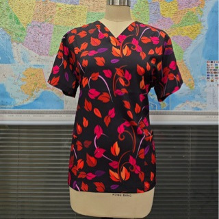 94% Polyester Fiber + 6% Spandex Printed Suit, Elastic Quick-Drying Doctor and Nurse Work Clothes, Washable Clothes for Men and Women