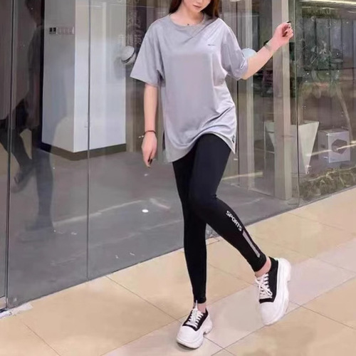 Women's Short Sleeve Summer Quick-Dry Hip-Length Long-Sleeve Sports T-Shirt for Plus Size Women, Loose Casual Yoga Top, Solid Color