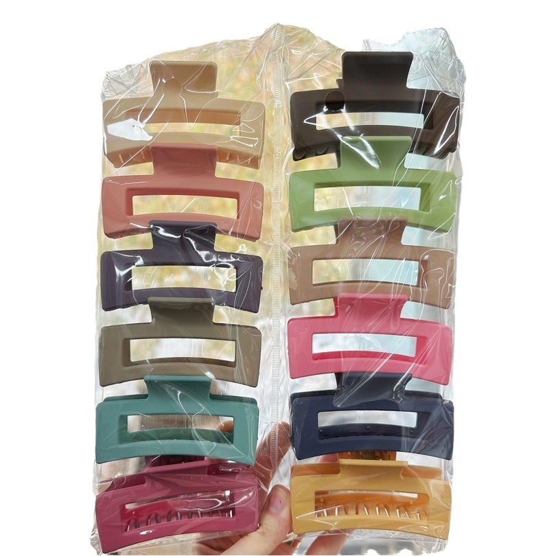 Amazon transfronteriza pintura de goma de gran tamaño clip de pelo espalda Cabeza de tiburón clip de pelo volumen multi horquilla dos yuanes accesorios para el cabello al por mayor