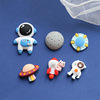 Cartoon astronaut, spaceship, moon, resin, accessory, earrings, keychain, handmade
