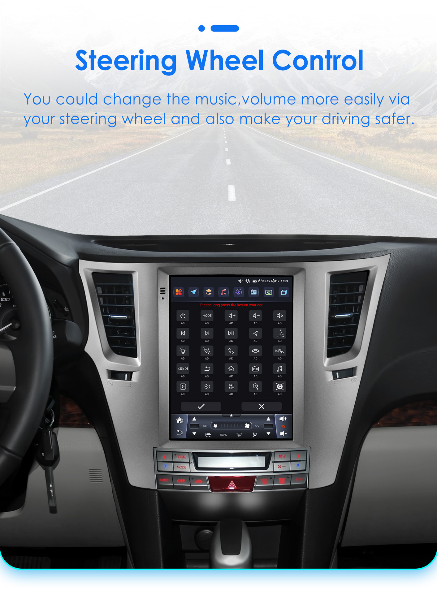 Suitable for 09-14 Subaru Outback 9.7inch Vertical Screen Android Large Screen Car Mp5 Navigator