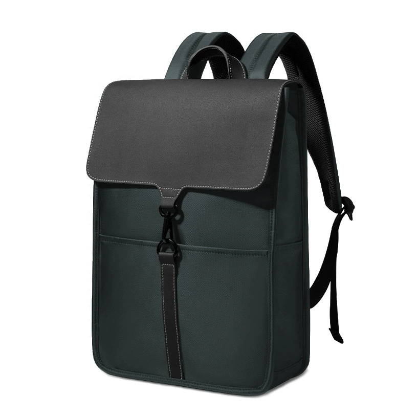 Men's fashionable backpack, laptop, school bag for leisure for elementary school students, waterproof bag, simple and elegant design, business version, 15inch